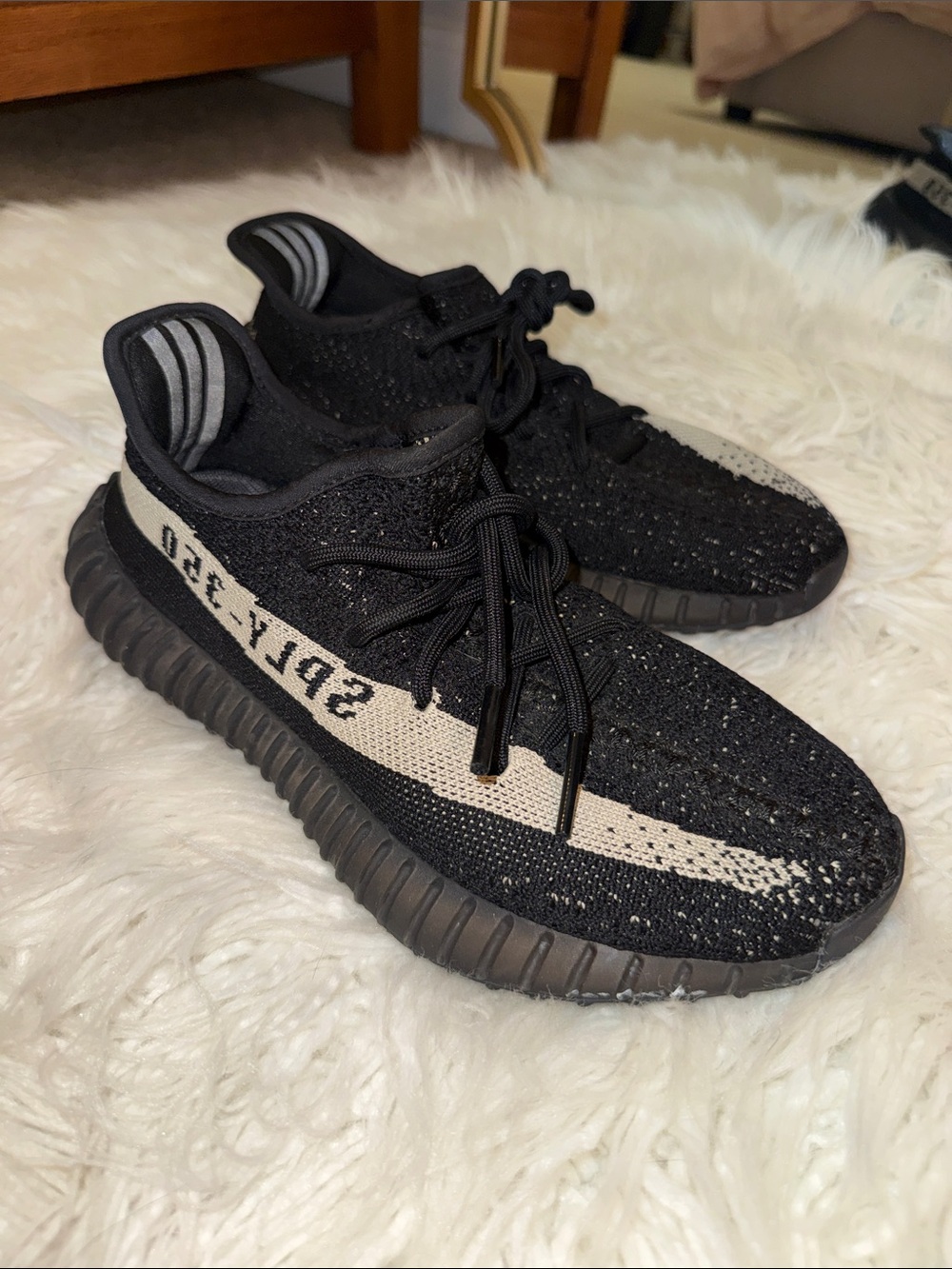 Adidas Yeezy Boost Sply 350 V@ Low Oreo Black White Size 6